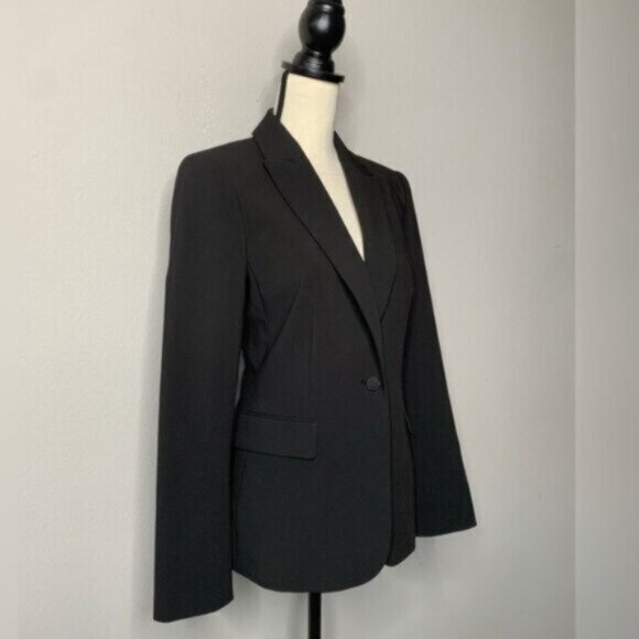 Calvin Klein Prestige Black Single Breasted One Button Blazer - Picture 3 of 15